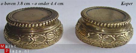 === 2 Kolom pendule voetjes = oud === 4259