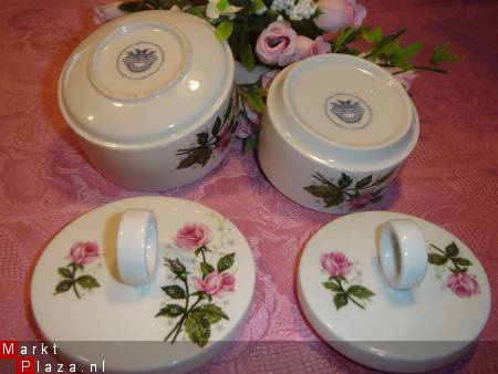 8 kop + schotels Villeroy & Boch+2 bijpassende dekselpotjes - Afbeelding 2
