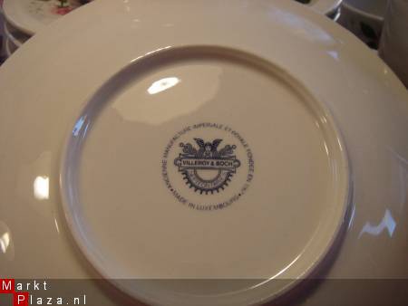 8 kop + schotels Villeroy & Boch+2 bijpassende dekselpotjes - Afbeelding 4