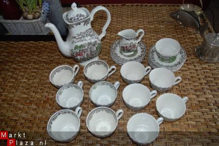 Prachtige oud engels koffie thee servies - nr. 1