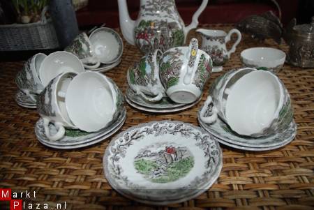Prachtige oud engels koffie thee servies - Afbeelding 2