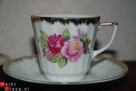 *** 2 mooie rozen kop en schotels *** - nr. 1