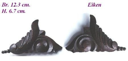 === 2 Ornamentjes = eiken = oud === 6961