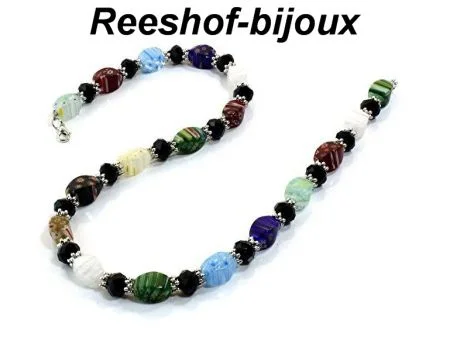 NIEUW: SCHITTERENDE EXCLUSIEVE KETTING VAN MURANO GLAS.