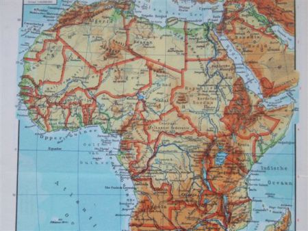 Fraaie, ingelijste kaart van Afrika - Afbeelding 2