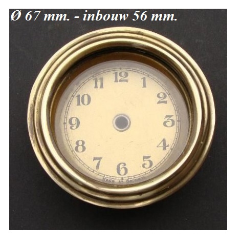 === Wijzerplaatje met ring en glas = oud = 9375
