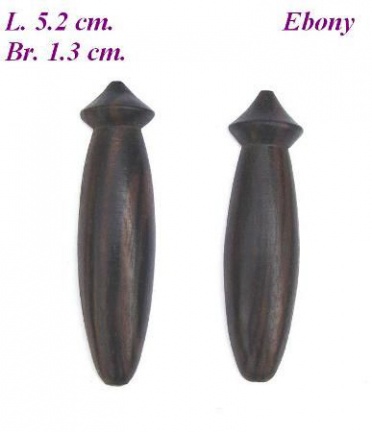 === 2 Ornamentjes = Ebony = oud === 9593