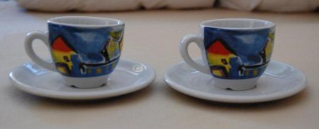 AANGEBODEN: 2 KOFFIEKOPJES ESPRESSO LA VILLA COLLECTION - Afbeelding 3
