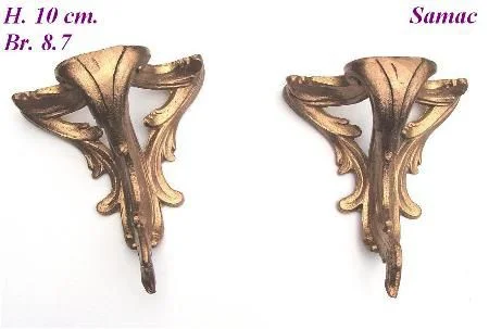 === 2 Klokstel zij ornamenten = oud === 10531