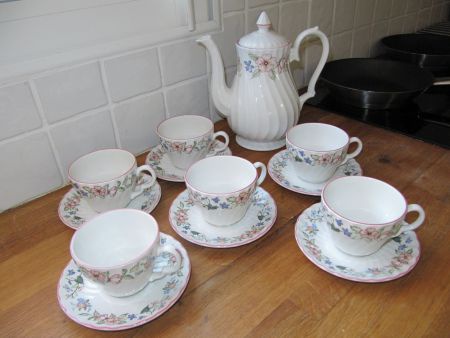 **** 6 Kop en schotels Myott Meakin Spring Fields *** - nr. 1