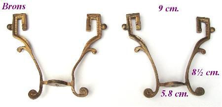 === 2 Klokstel kandelaar onderdelen = oud === 10918