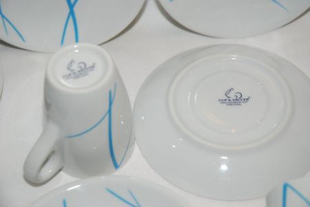 *** 6 espresso kop en schotels van Cup & Saucer *** - Afbeelding 3