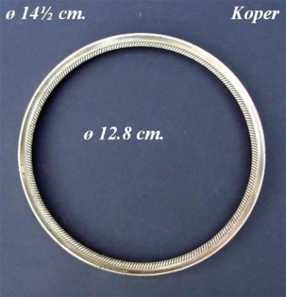 === Wijzerplaat ring = koper = oud === 12058