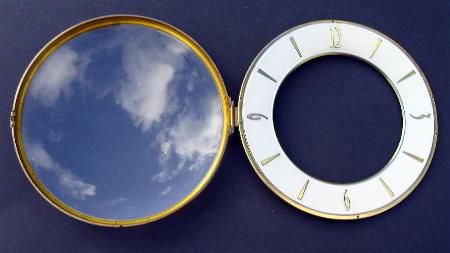 Pendule deur / wijzerplaat = bol glas =12288