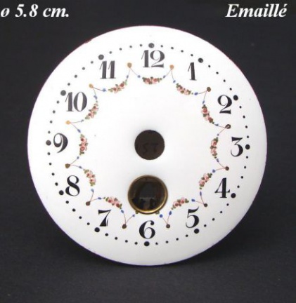 === Wijzerplaatje = bol = emaillé = oud === 15125