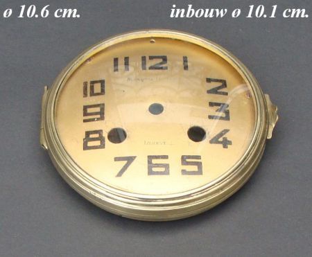 Pendule wijzerplaat met deur = bol glas =15257