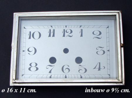 Wijzerplaat met deurtje = geslepen glas =15271
