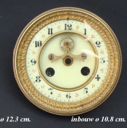 === Pendule wijzerplaat met deur = oud === 15265