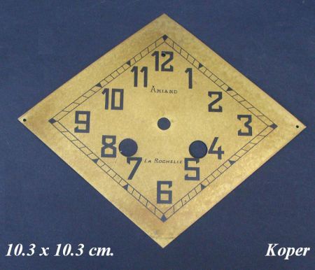 === Wijzerplaat = Art-Deco = koper = oud === 15308