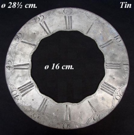 === Wijzerplaat = tin = oud === 15428