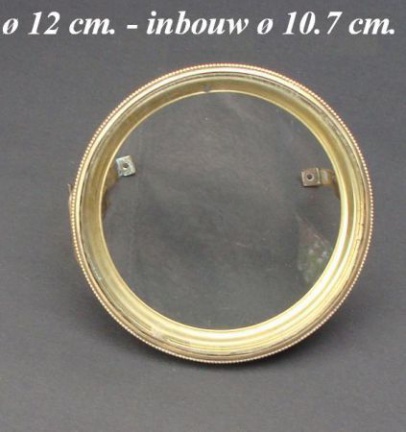 === Deur Franse pendule = koper / glas = oud === 15086