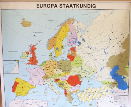 Schoolkaart; Europa Staatkundig - nr. 1
