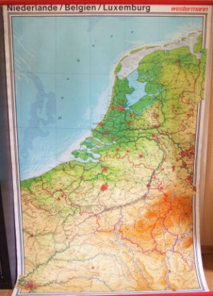 Zeer grote schoolkaart Niederlande Belgien Luxemburg - nr. 1