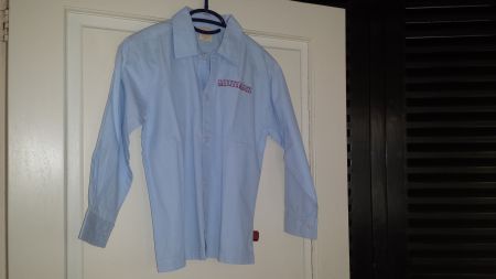 MiniMan Mini Man licht blauw overhemd blouse maat 128 - Afbeelding 2