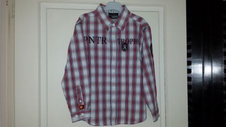 Pointer rood wit blauw geruit overhemd maat 128 nieuw - nr. 1