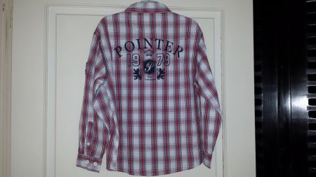 Pointer rood wit blauw geruit overhemd maat 128 nieuw - Afbeelding 3