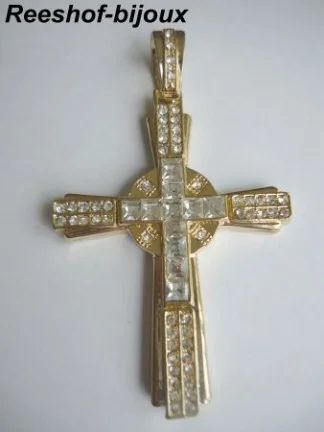 ACTIE: KRUIS GOUD PL. ZIRKONIA'S MICRO PAVE.