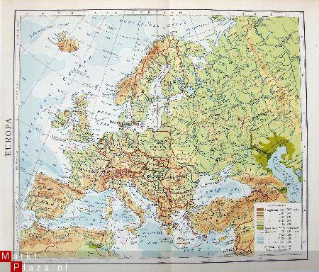 oud landkaartje Europa - nr. 1