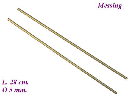 === 2 Massief messing staven = z.g.a.n. === 18597