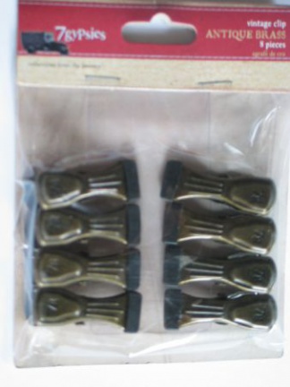 7-gypsies vintage clips antique brass