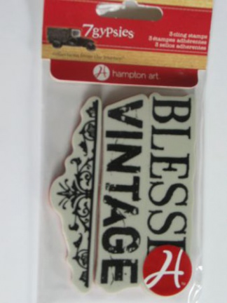 7-gypsies cling mounted stamp vintage