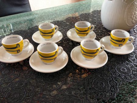 * 6 leuke espresso kop en schotels La Villa Collection * - Afbeelding 2