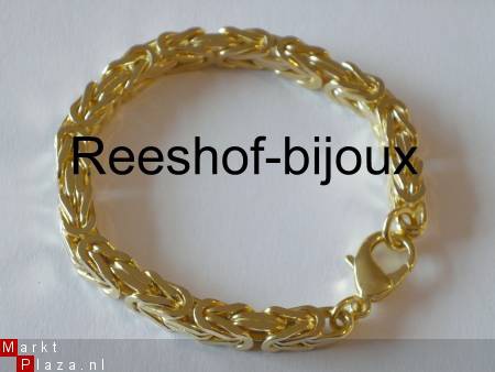 KONINGSKETTING ZWAAR GOUD PLATED, 70cm 5X5 MM 75 GR.