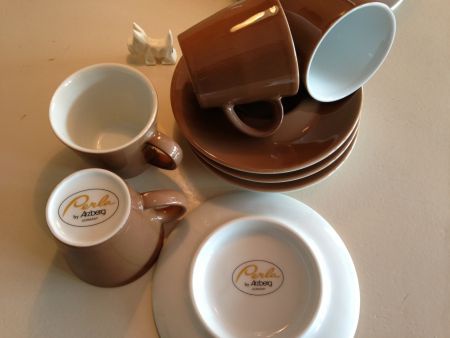 • * 4 mooie Perla Arzberg espresso kop en schotels * - Afbeelding 2