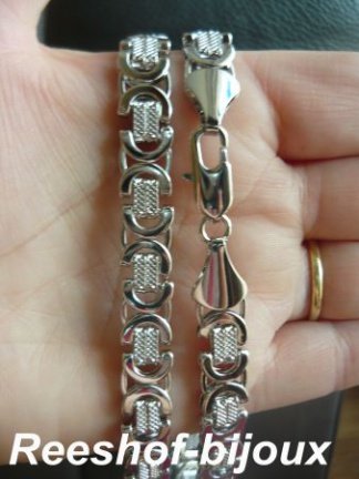 ACTIE: KONINGSKETTING VERZILVERD 65 x 1 cm. - Afbeelding 2