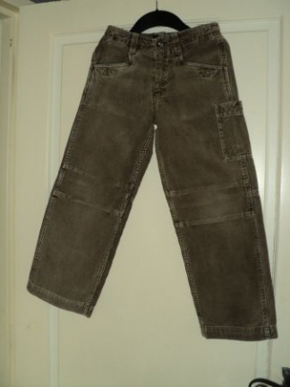 Burberry licht bruine ribbroek maat 128 - nr. 1