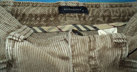 Burberry licht bruine ribbroek maat 128 - Afbeelding 4
