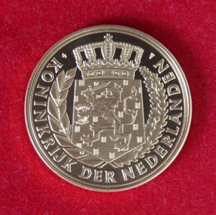 Vergulde penning Willem van Oranje 1533-1584 + certificaat - Afbeelding 4