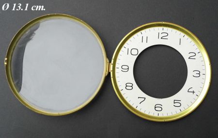 = Pendule deur / wijzerplaat = bol glas = 20922