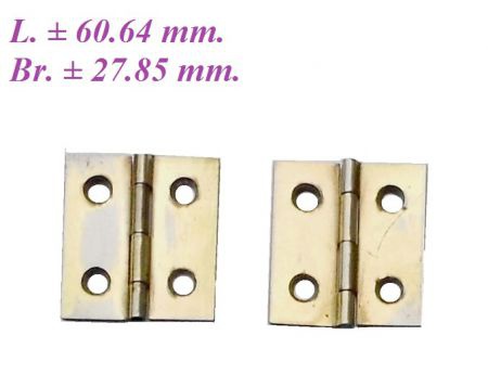 === 2 Klokkast scharniertjes = gebruikt === 22057