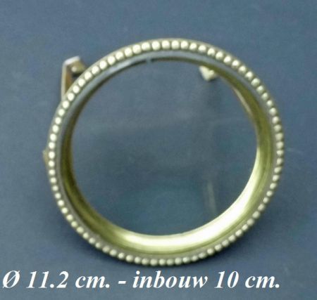 === Deur Franse pendule = koper / glas = 22130