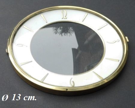 Pendule deur / wijzerplaat = bol glas =22273