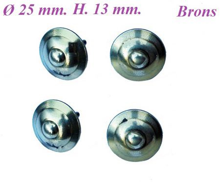 === 4 Klokstel pootjes = brons = oud === 22293