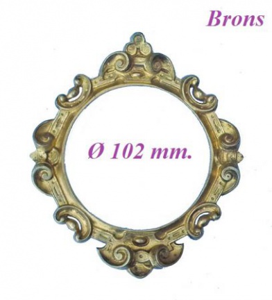=== Klokstel ornament = brons = oud === 22292