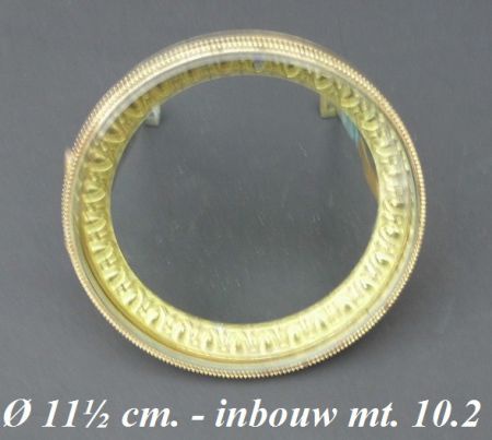 === Deur Franse pendule = geslepen glas = oud =22761