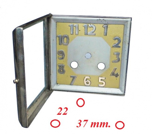 === Pendule deur / wijzerplaat = gebruikt === 23749